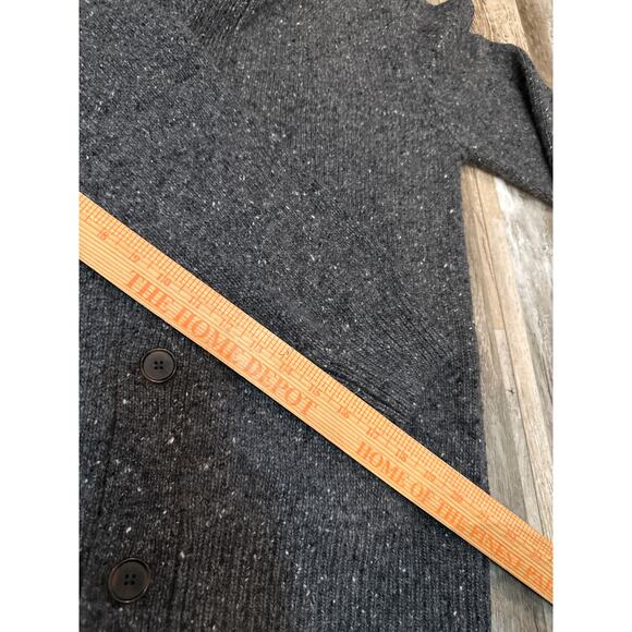 Marine Layer Men's Charcoal Wool Blend Shawl Collar Button Soft Cardigan Medium - Picture 9 of 11